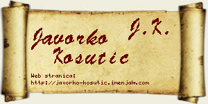 Javorko Košutić vizit kartica